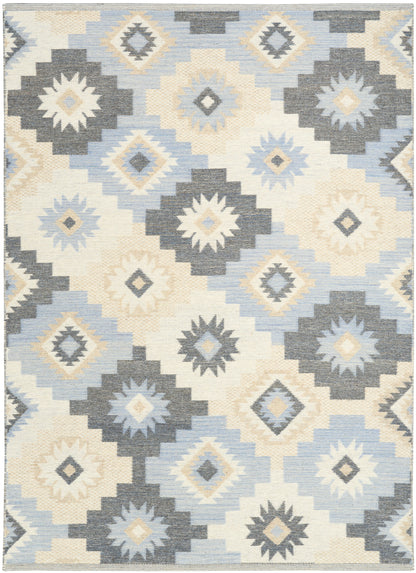 Nourison Home Copenhagen CPN01 Ivory Navy Contemporary Machine Woven Rug