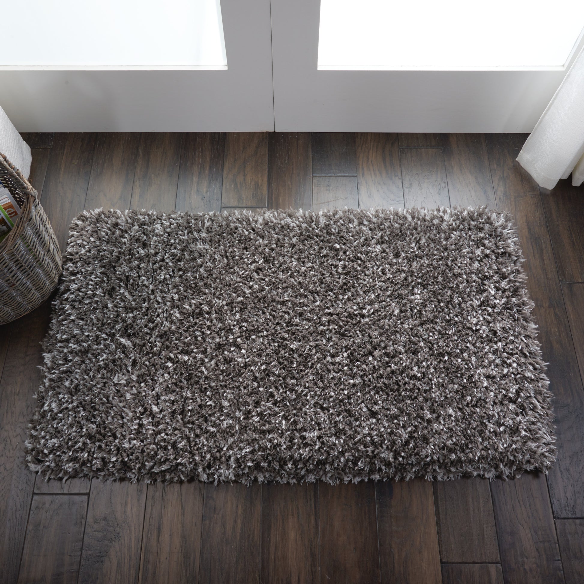 Nourison Home Luxe Shag  Charcoal  Contemporary