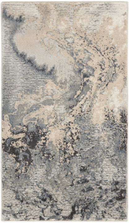 Nourison Home Maxell MAE08 Grey Contemporary Power-loomed Rugs