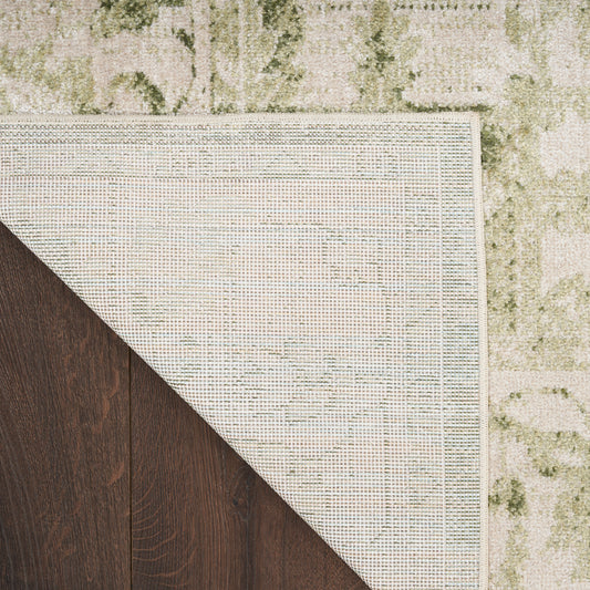 Nourison Home Astra Machine Washable  Ivory Green  Traditional