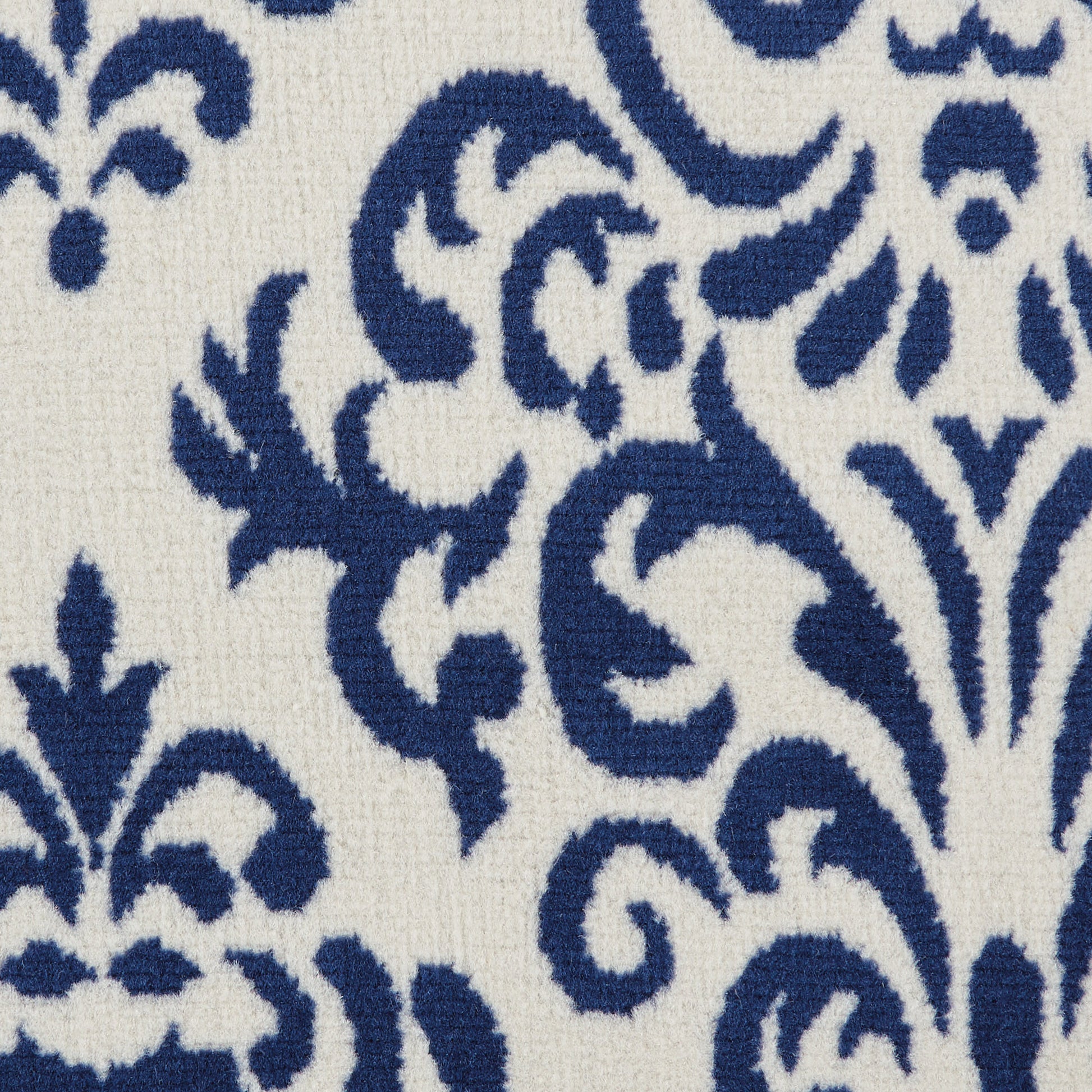 Nourison Home Grafix  White Blue  Transitional