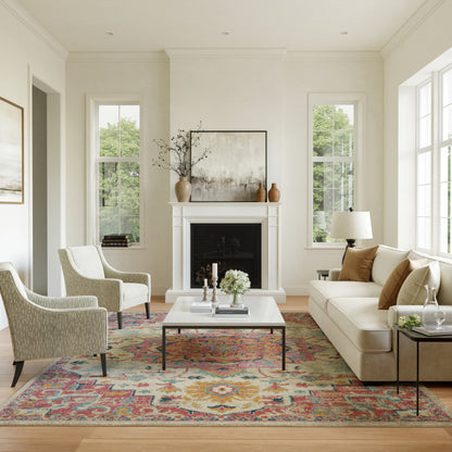 Nourison Home Passion  Ivory Pink  Transitional