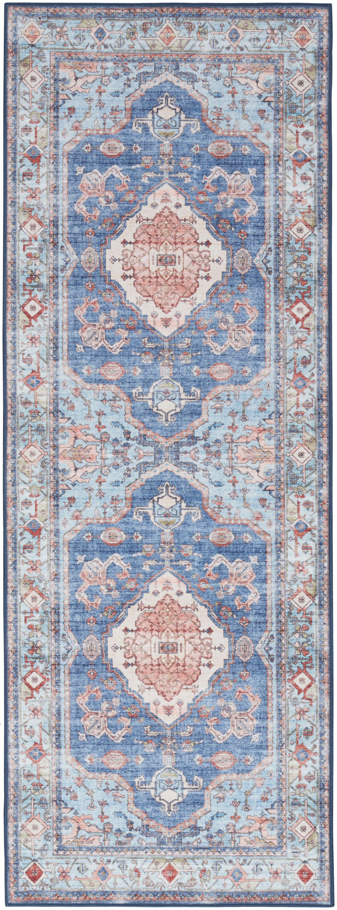 Nourison Home Fulton FUL11 Blue Traditional Power-loomed Rug