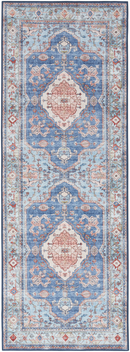 Nourison Home Fulton FUL11 Blue Traditional Power-loomed Rug