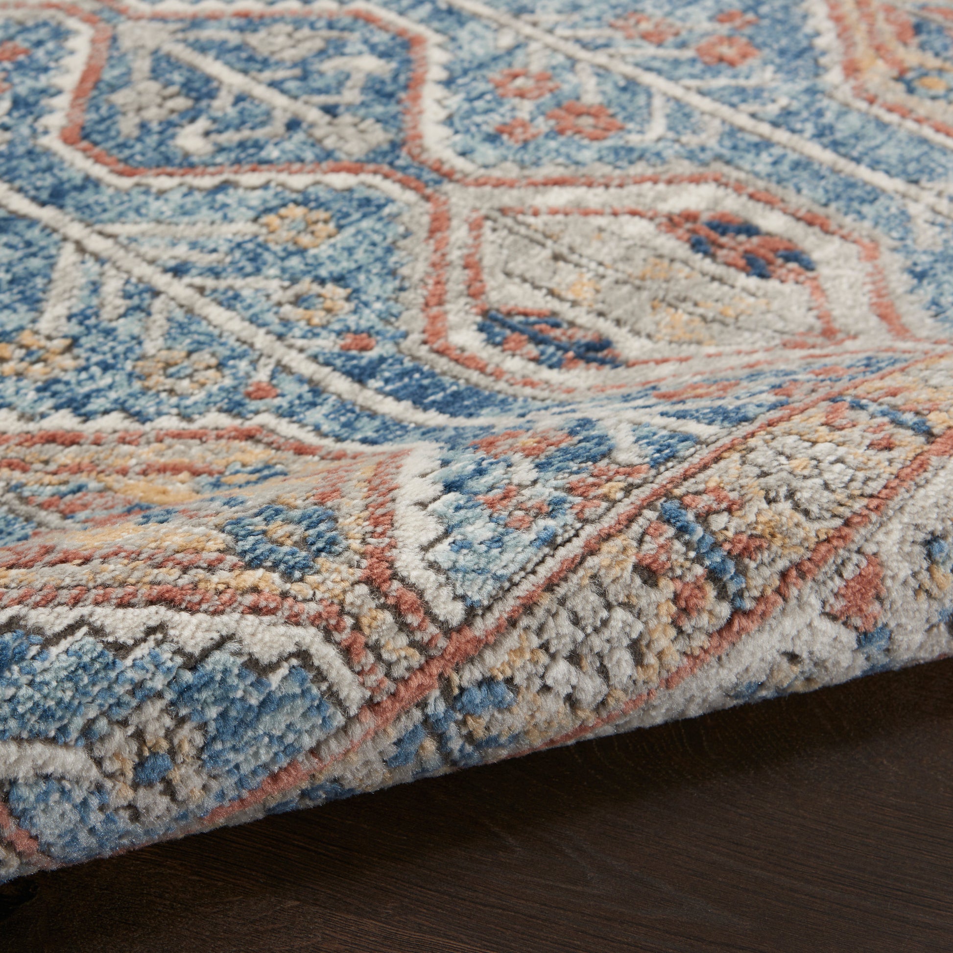 Nourison Home Quarry  Blue Multicolor  Contemporary