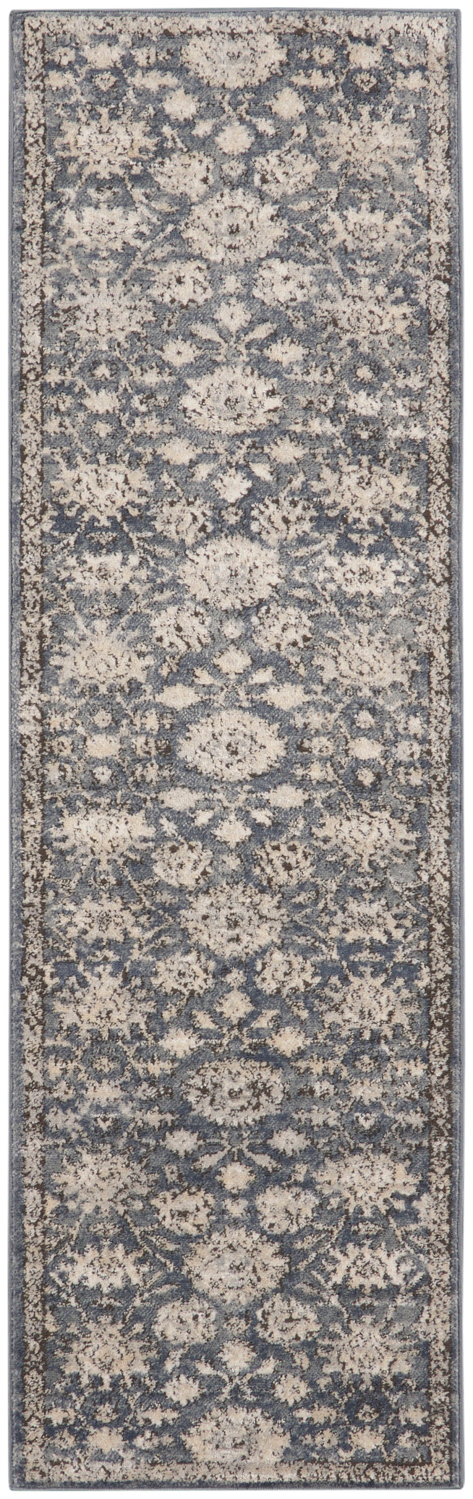 Nourison Home Quarry QUA06 Blue Beige Traditional Power-loomed Rugs