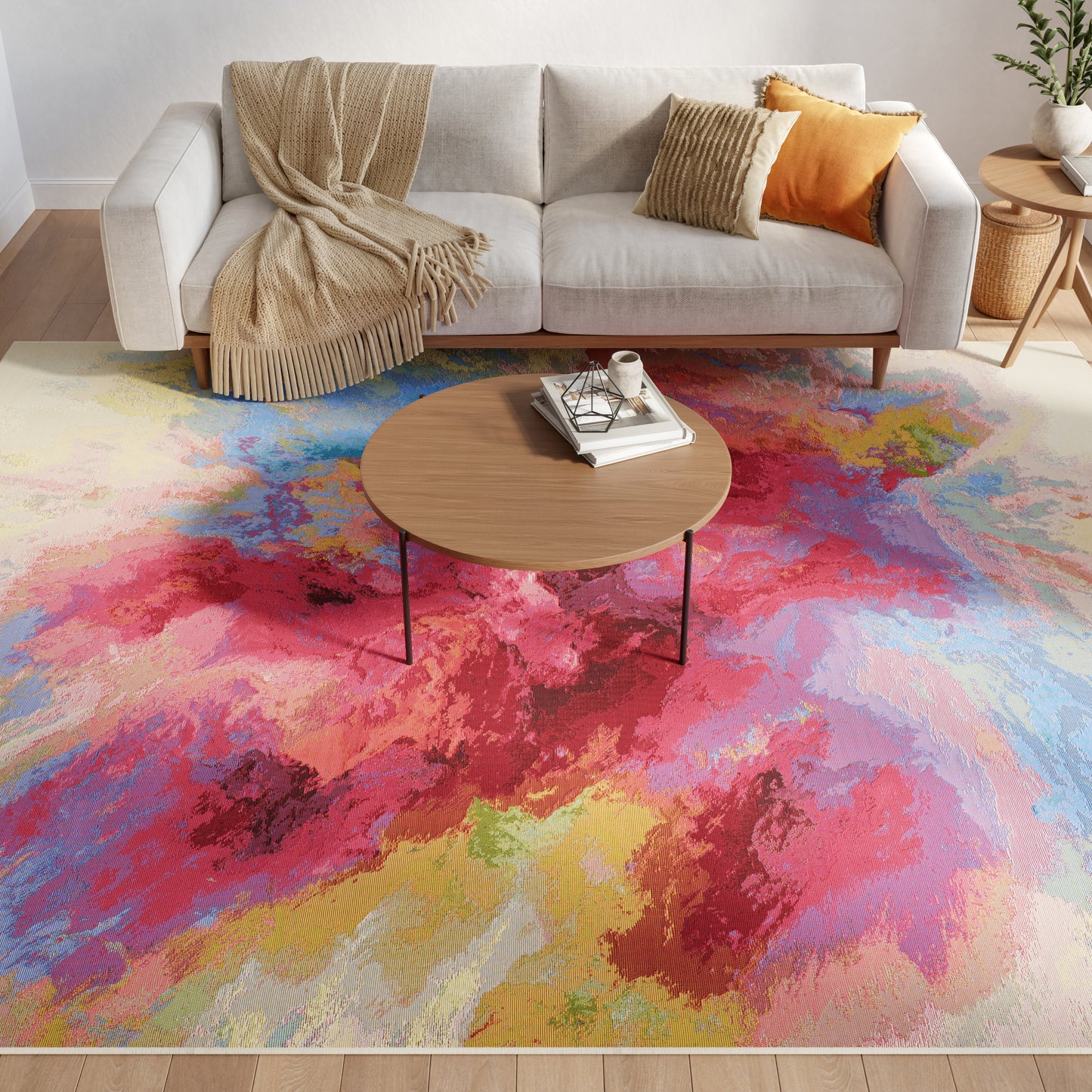 Nourison Home Color Splash  Ivory Multicolor  Contemporary