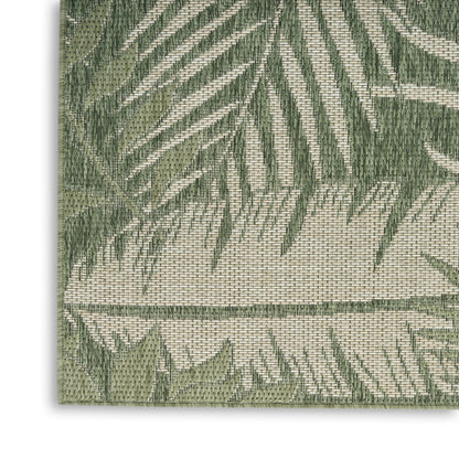 Nourison Home Garden Oasis  Green Ivory  Contemporary