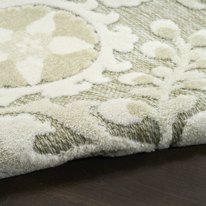 Nourison Home Aloha  Ivory Sage  Contemporary