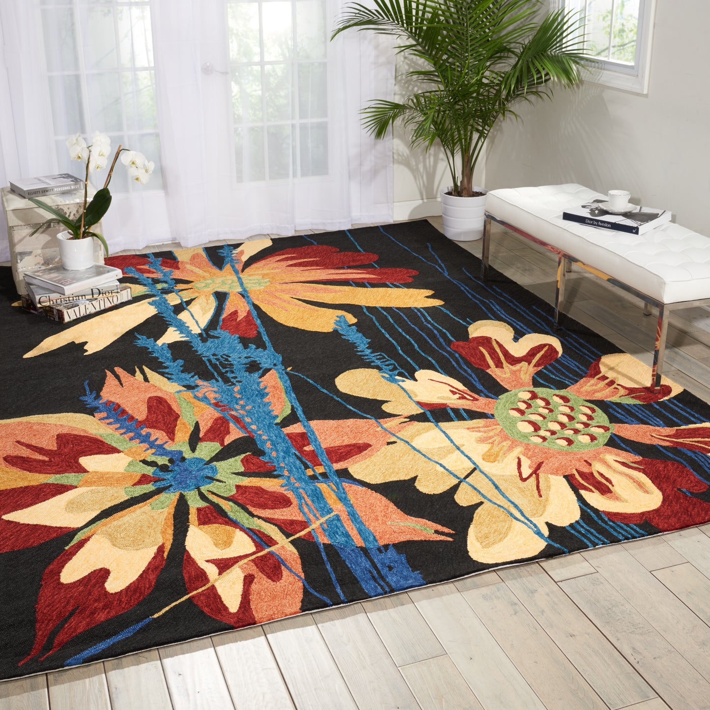 Nourison Home South Beach  Black  Contemporary