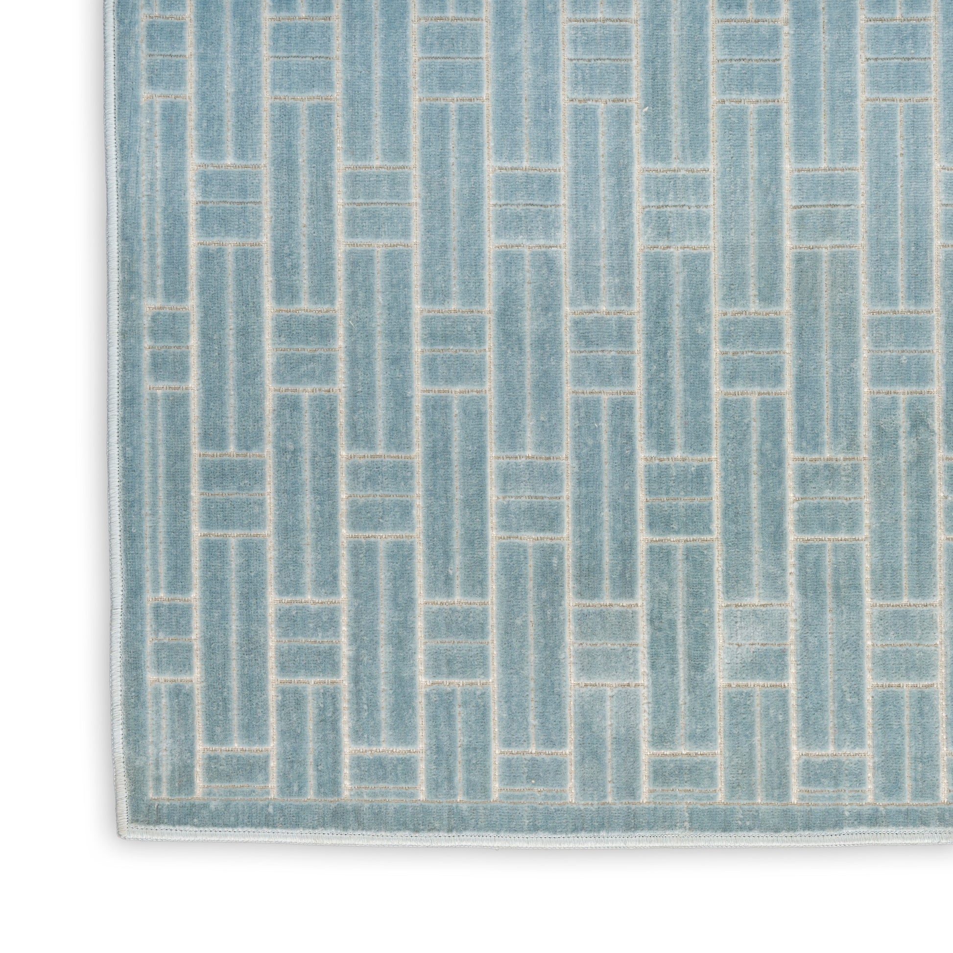 Nourison Home Washable Charm  Blue Ivory  Contemporary