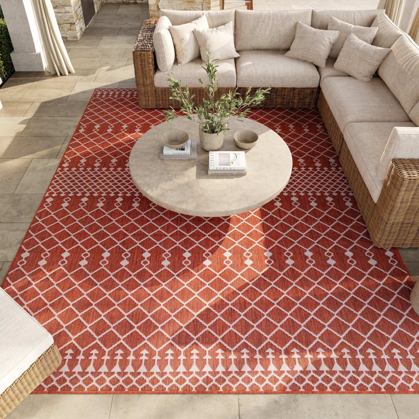 Nourison Home Positano  Terracotta  Contemporary