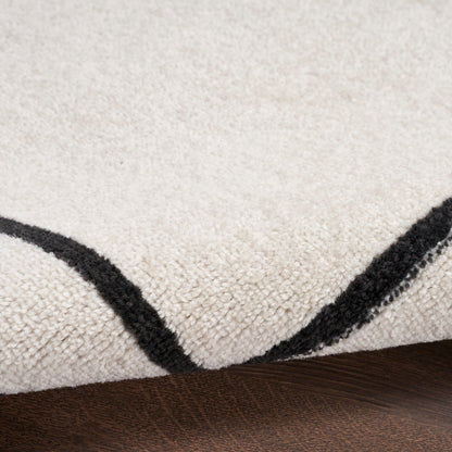 Nourison Home Nourison Essentials  Ivory Black  Contemporary