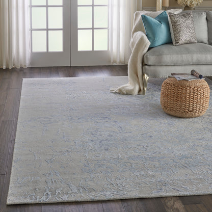 Nourison Home Silk Shadows  Grey Blue  Contemporary