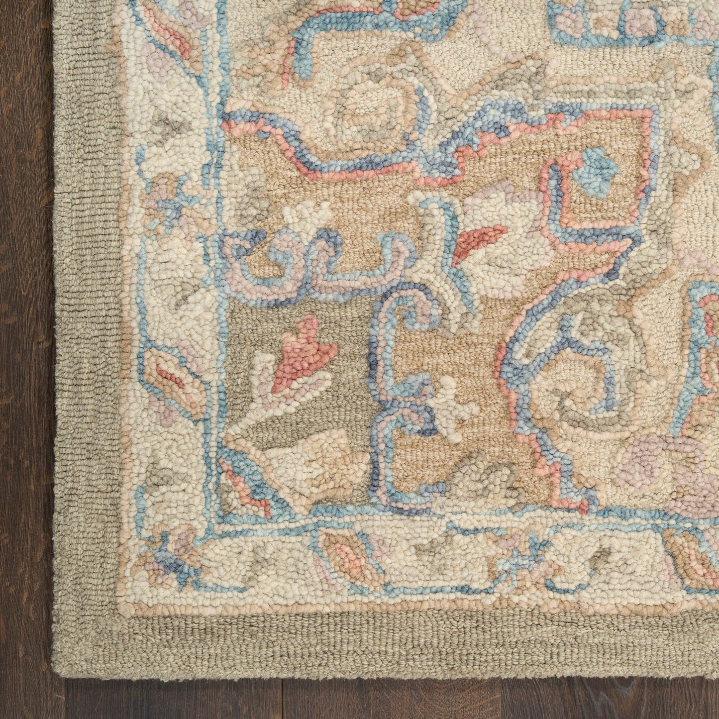 Nourison Home Maison  Green Ivory  Traditional