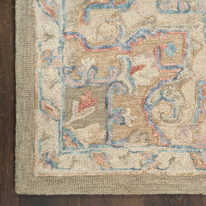 Nourison Home Maison  Green Ivory  Traditional