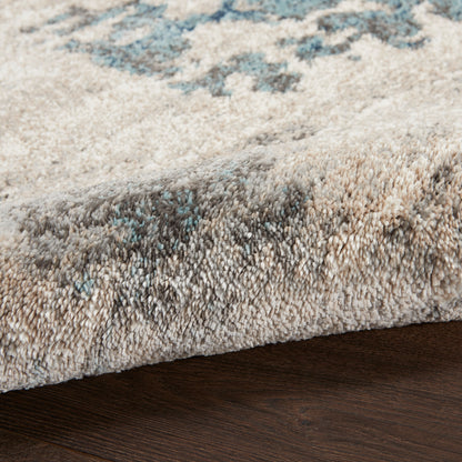 Nourison Home American Manor  Ivory Blue  Contemporary