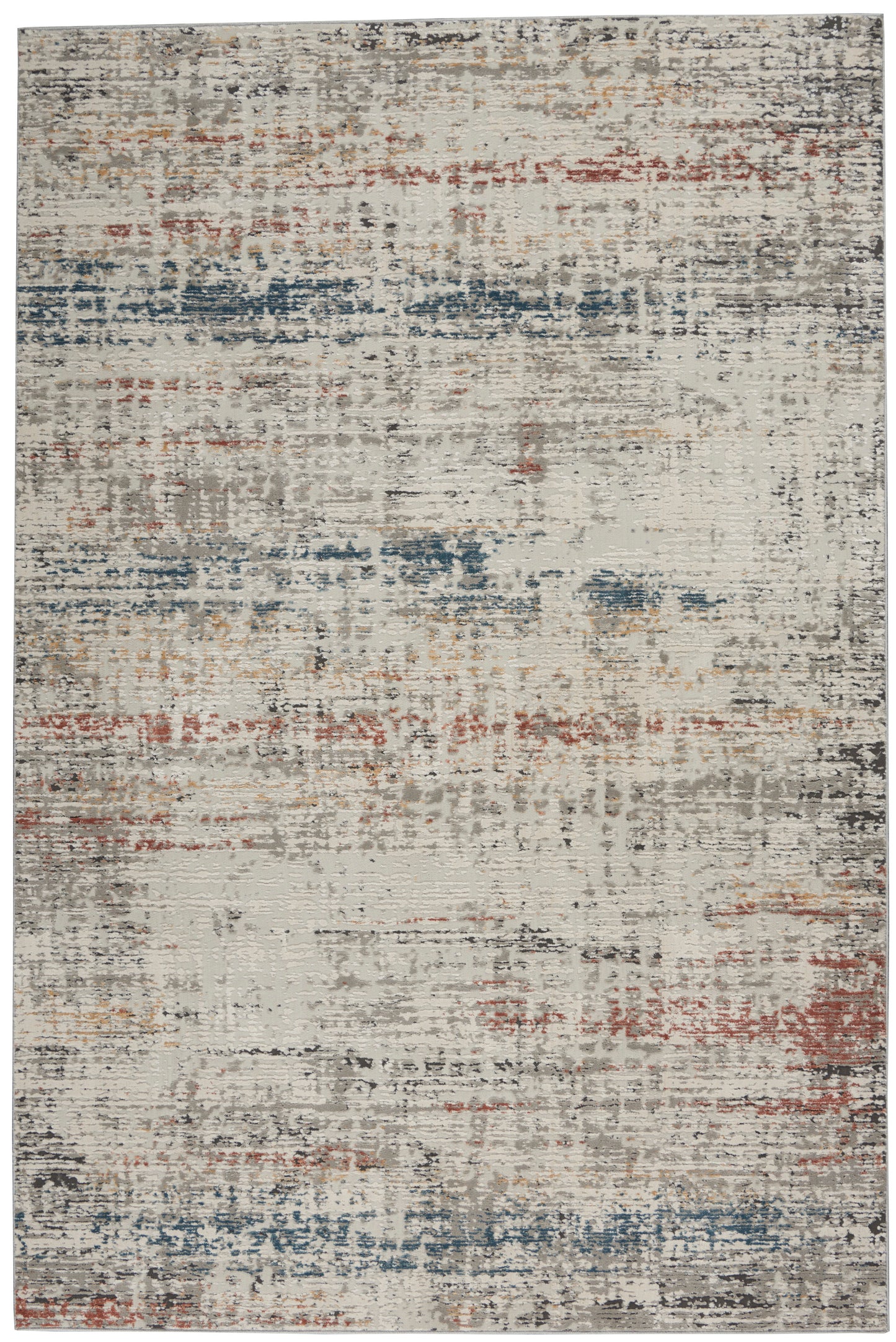 Nourison Home Rustic Textures RUS14 Light Grey Multi Contemporary Power-loomed Rugs