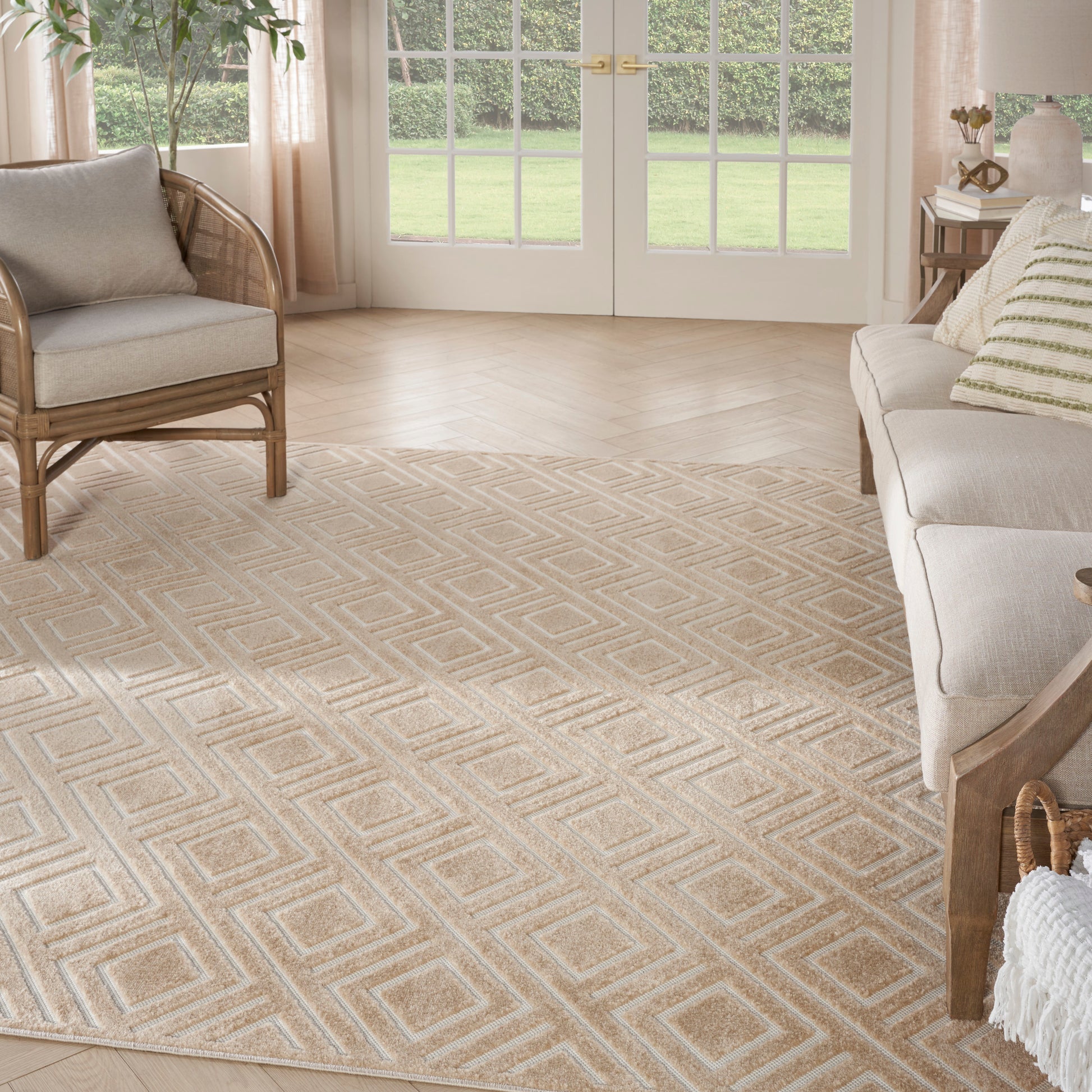 Nourison Home Care Free  Taupe  Contemporary