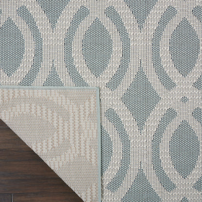 Nourison Home Aruba  Light Blue Cream  Contemporary