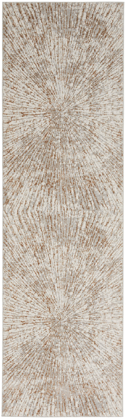 Nourison Home Glow MTL01 Grey Mocha Contemporary Power-loomed Rug