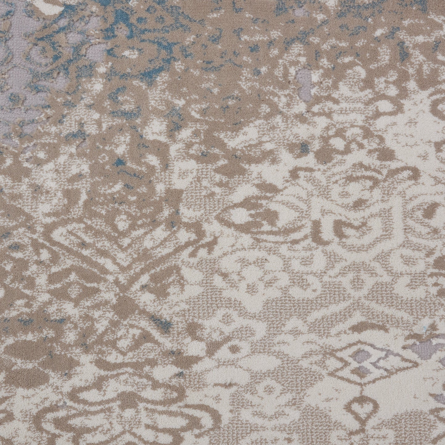 Nourison Home Karma  Ivory Light Blue  Transitional