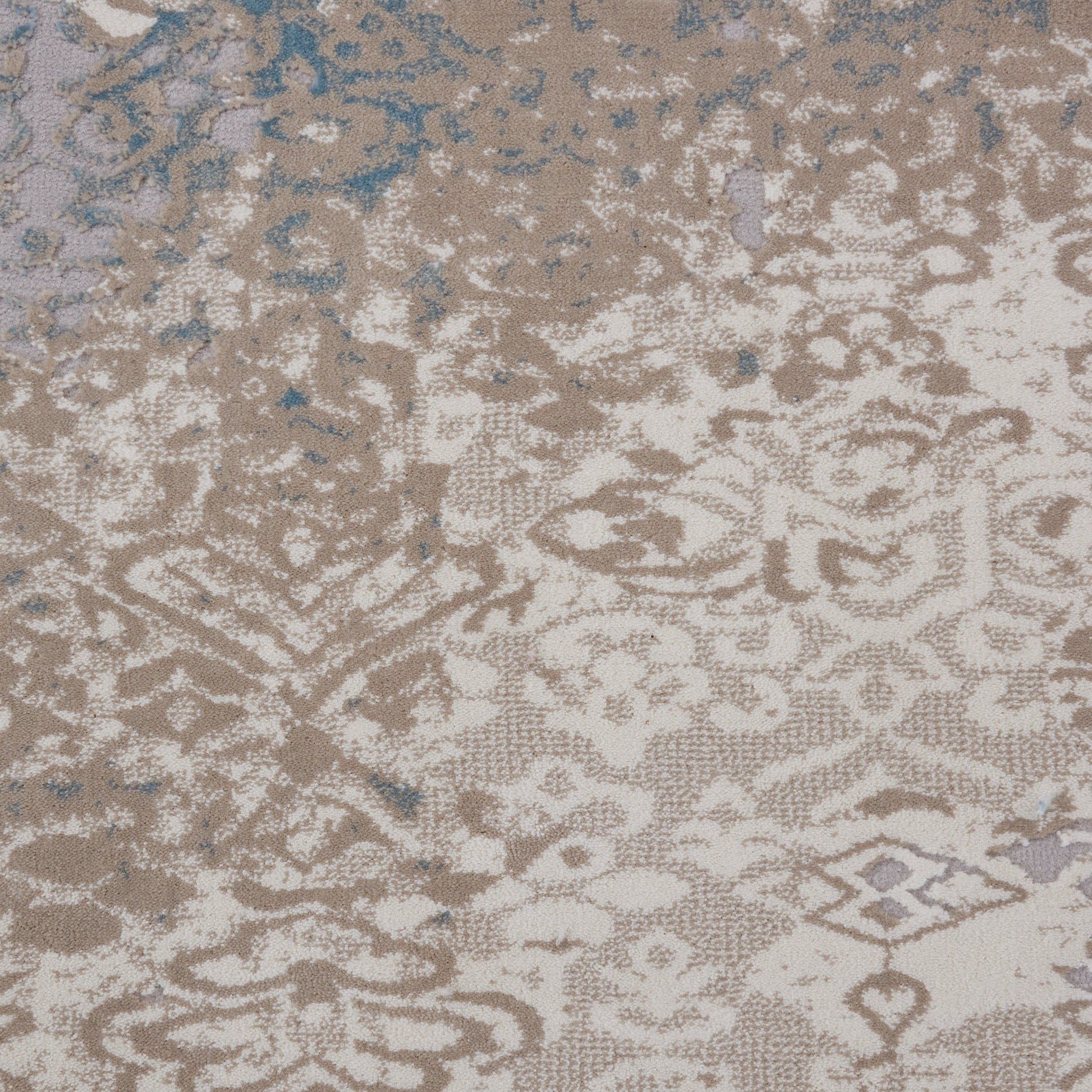 Nourison Home Karma  Ivory Light Blue  Transitional