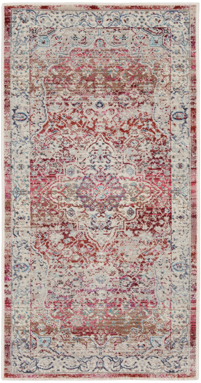 Nourison Home Vintage Kashan VKA07 Red Ivory Traditional Power-loomed Rug