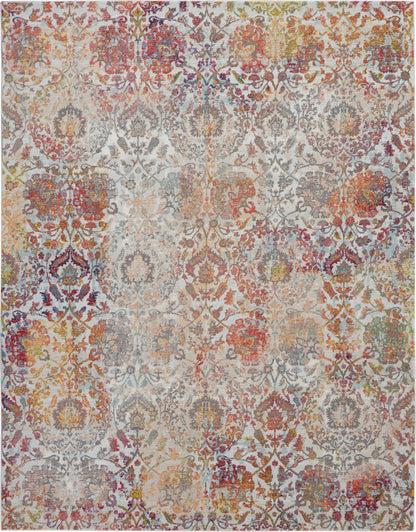 Nourison Home Ankara Global  Ivory Orange  Transitional