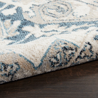 Nourison Home Carina  Blue Grey  Transitional