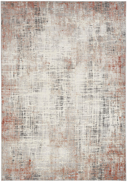 Calvin Klein CK022 Infinity IFN01 Rust Multicolor Contemporary Power-loomed Rug