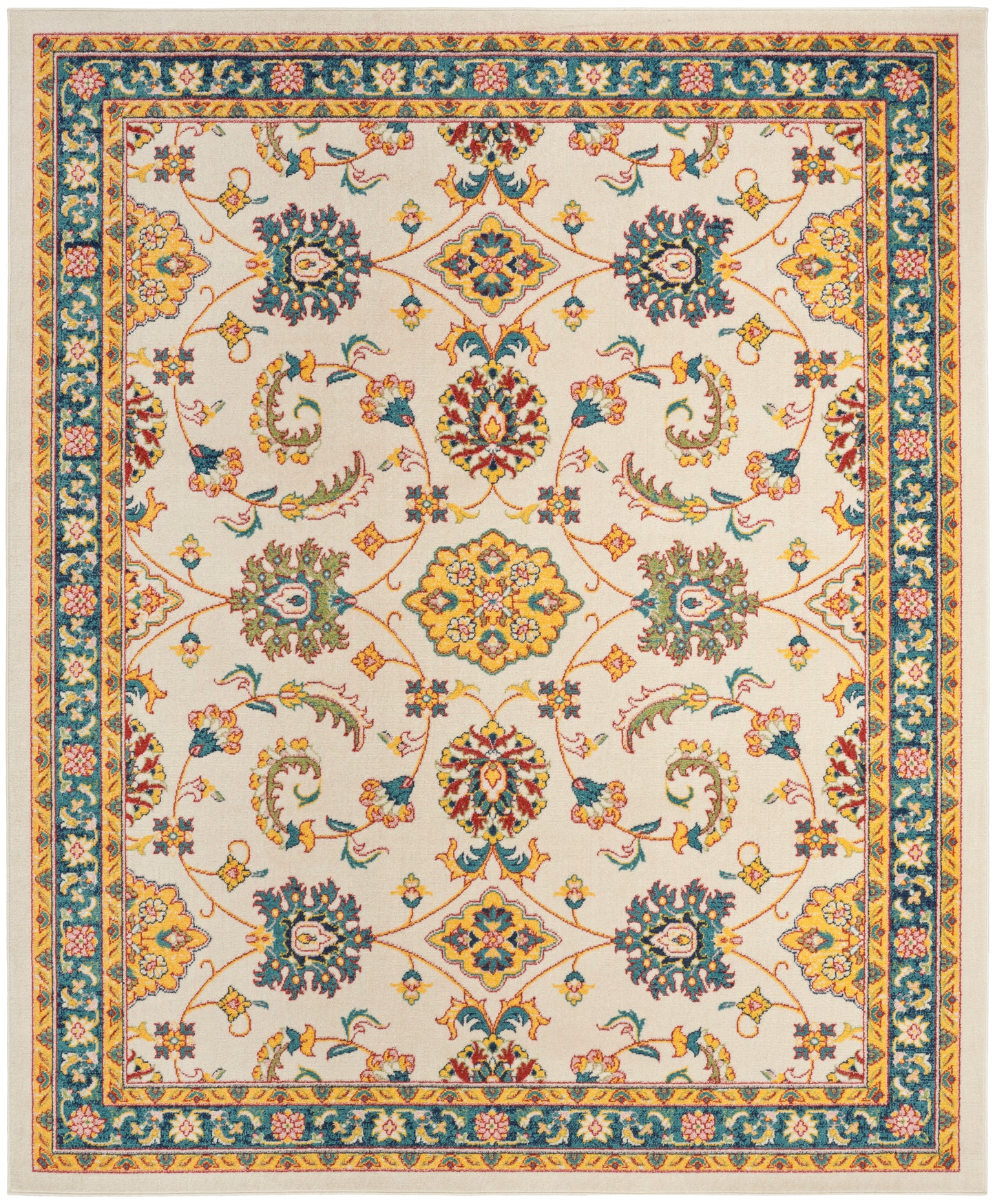 Nourison Home Nourison Essentials NRE05 Ivory Gold Traditional Power-loomed Rug