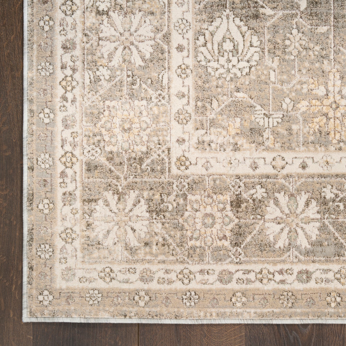Nourison Home Soft Mist  Ivory Grey  Traditional