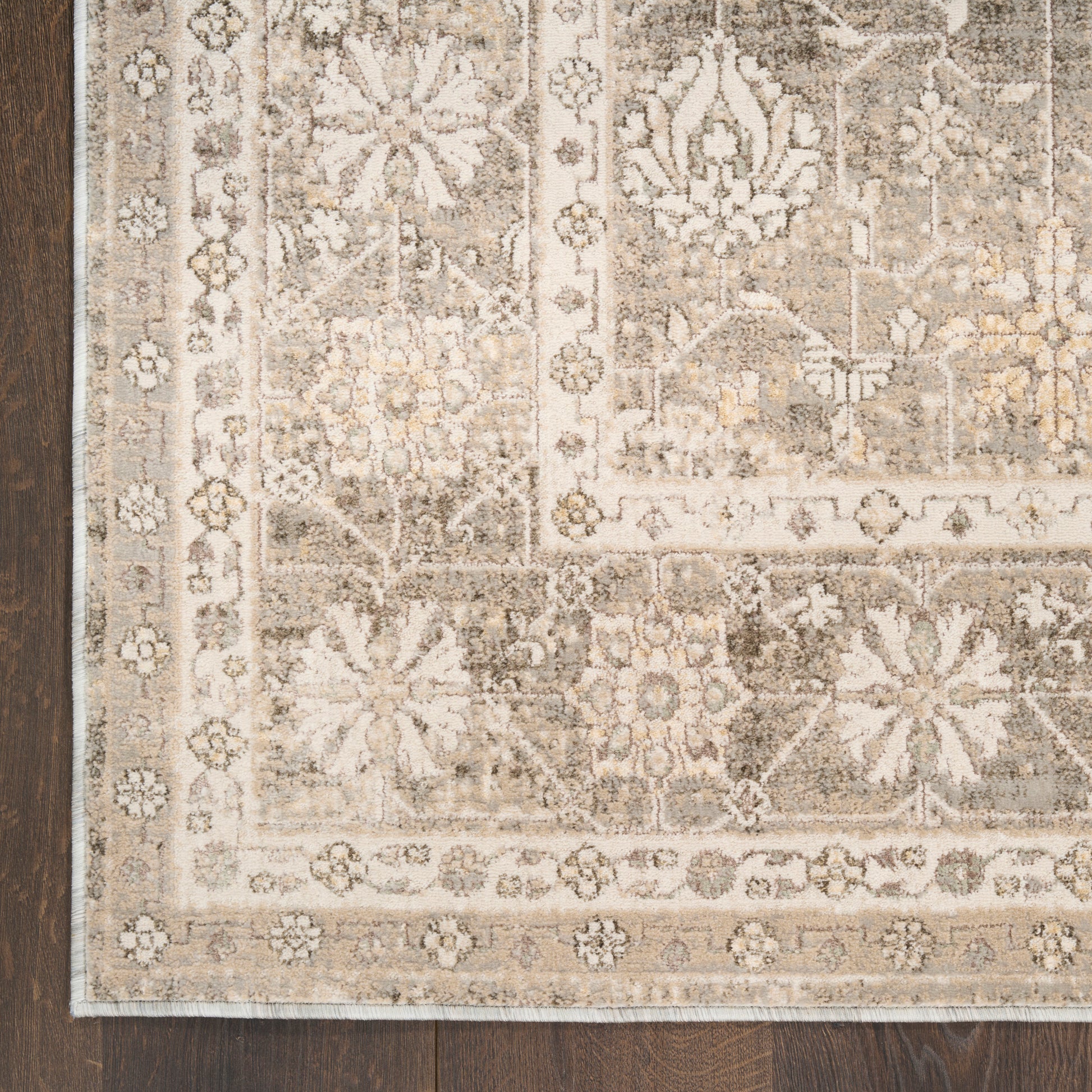 Nourison Home Soft Mist  Ivory Grey  Traditional