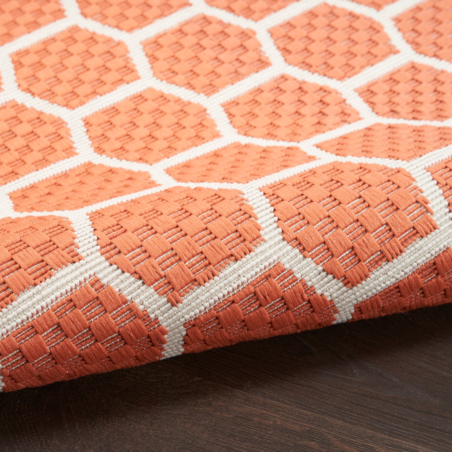 Nourison Home Twist Reversible  Coral  Contemporary