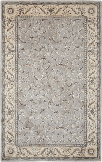Nourison Home Somerset ST02 Silver Traditional Power-loomed Rug
