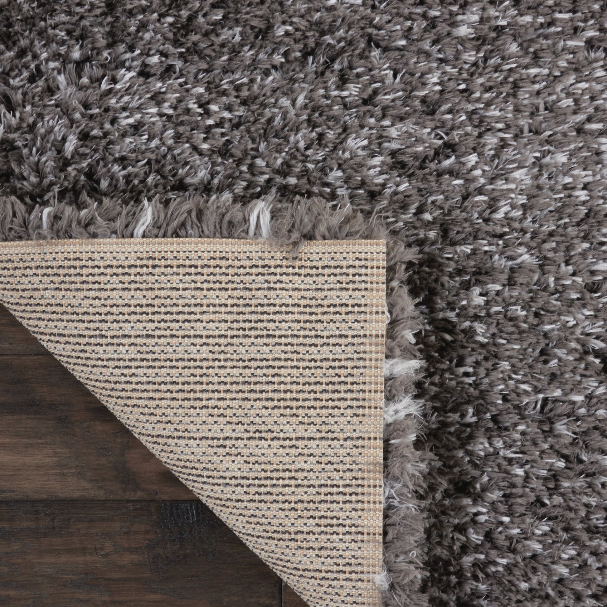 Nourison Home Luxe Shag  Charcoal  Contemporary