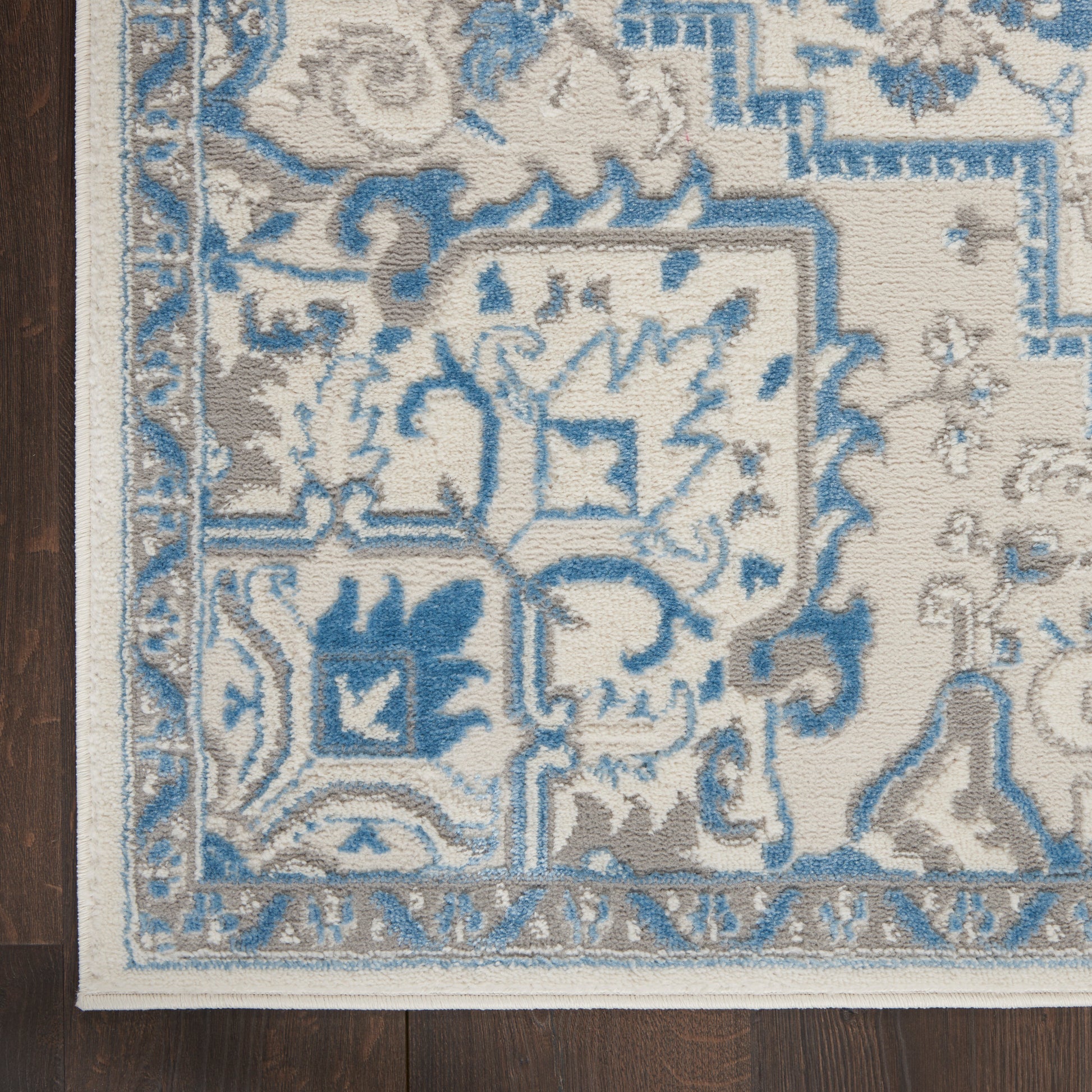 Nourison Home Elation  Ivory Blue  Traditional
