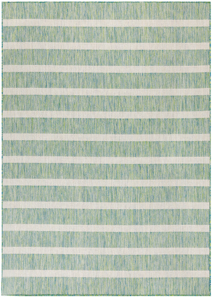 Nourison Home Positano POS03 Blue Green Ivory Contemporary Power-loomed Rug