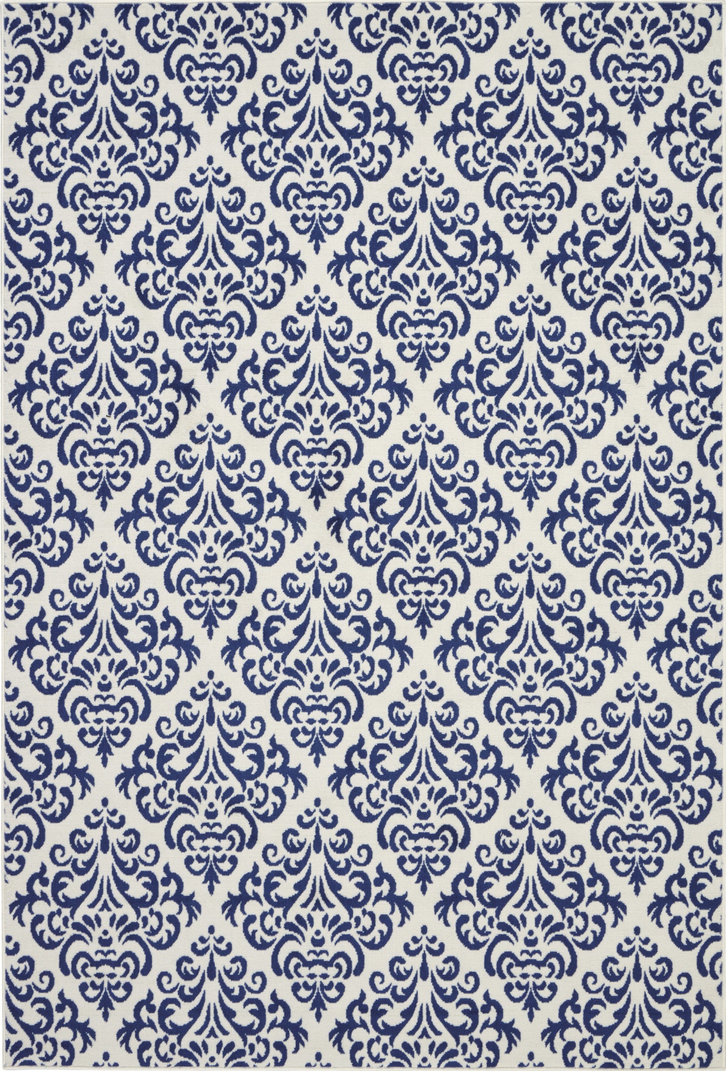 Nourison Home Grafix GRF06 White Blue Transitional Power-loomed Rug