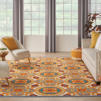 Nourison Home Aloha  Multicolor  Contemporary