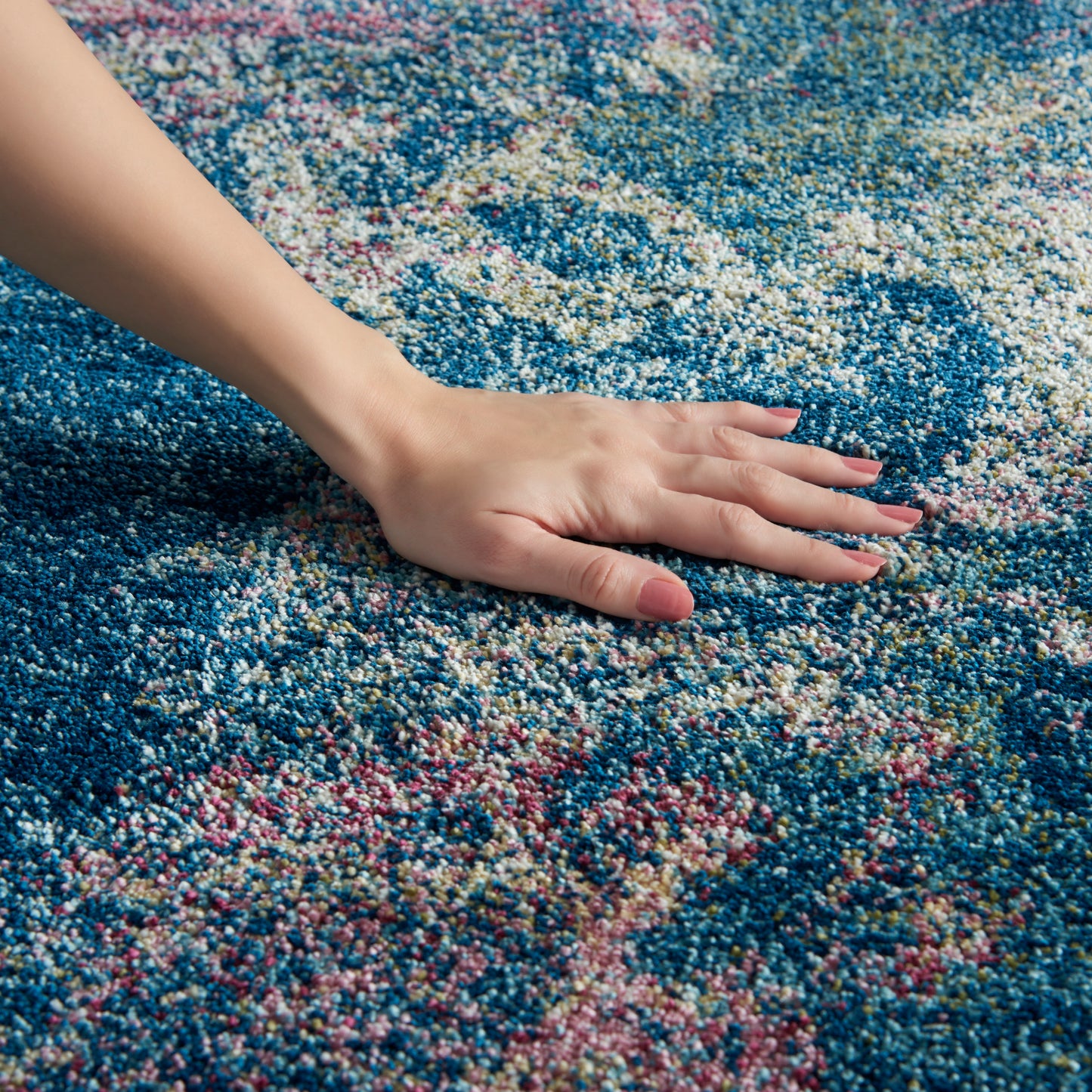 Nourison Home Fusion  Blue Multicolor  Contemporary