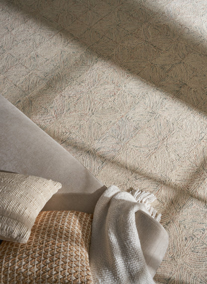 Nourison Home Interlock  Ivory Multicolor  Contemporary