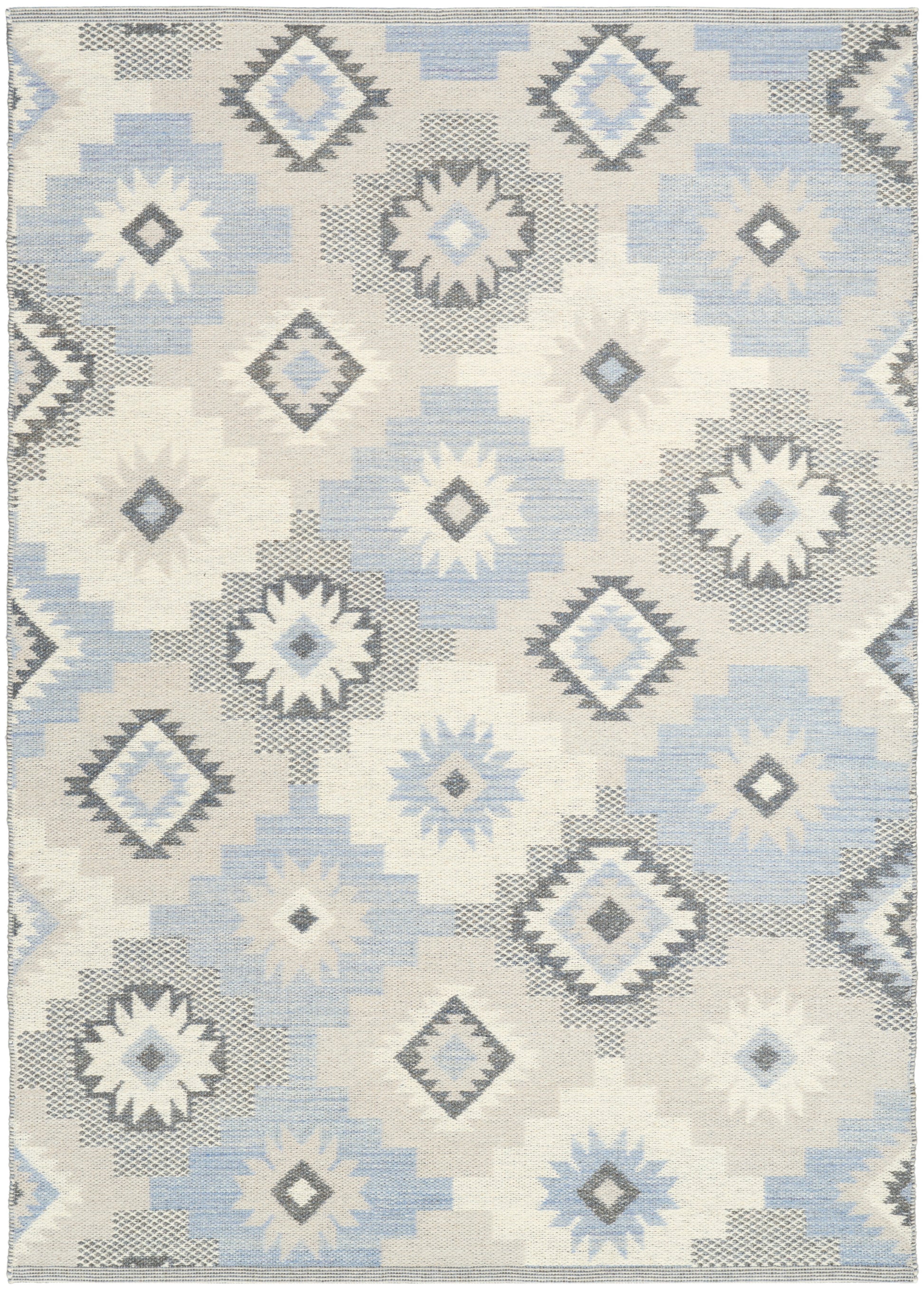 Nourison Home Copenhagen  Ivory Blue  Contemporary