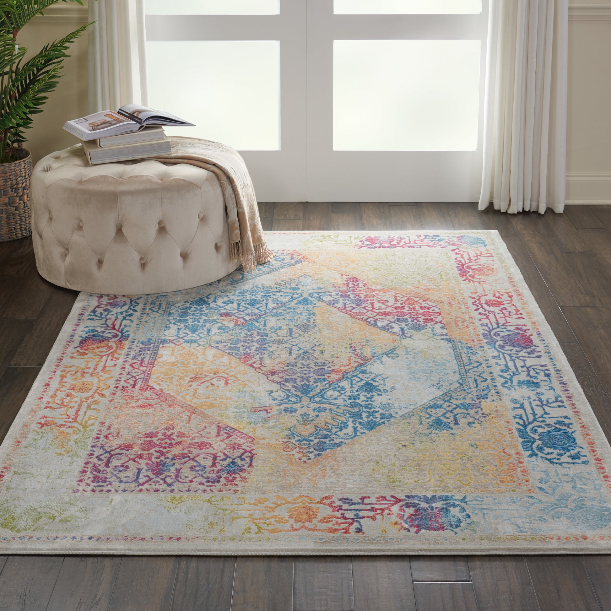 Nourison Home Ankara Global  Ivory Multicolor  Transitional