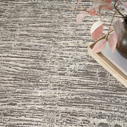 Nourison Home Sustainable Trends  Ivory Grey  Contemporary