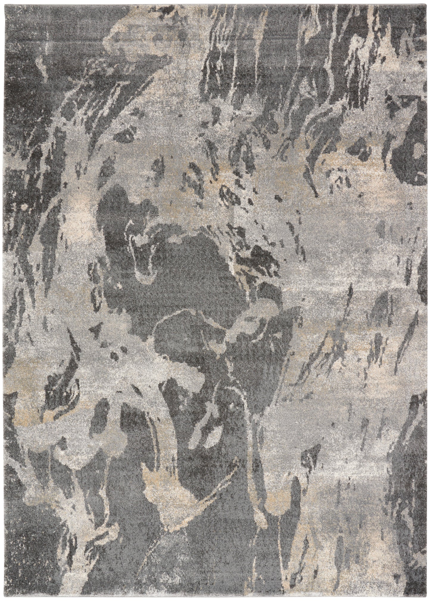 Nourison Home Fusion FSS16 Beige Grey Contemporary Power-loomed Rug