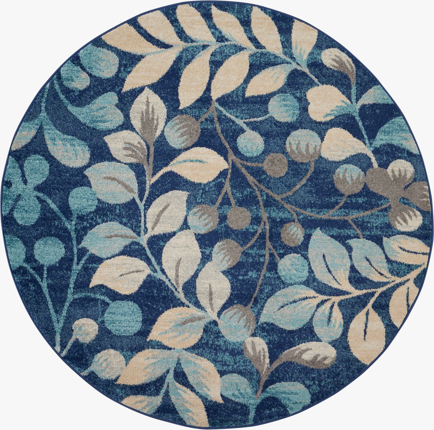 Nourison Home Tranquil TRA03 Navy Contemporary Power-loomed Rug