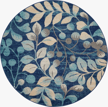 Nourison Home Tranquil TRA03 Navy Contemporary Power-loomed Rug