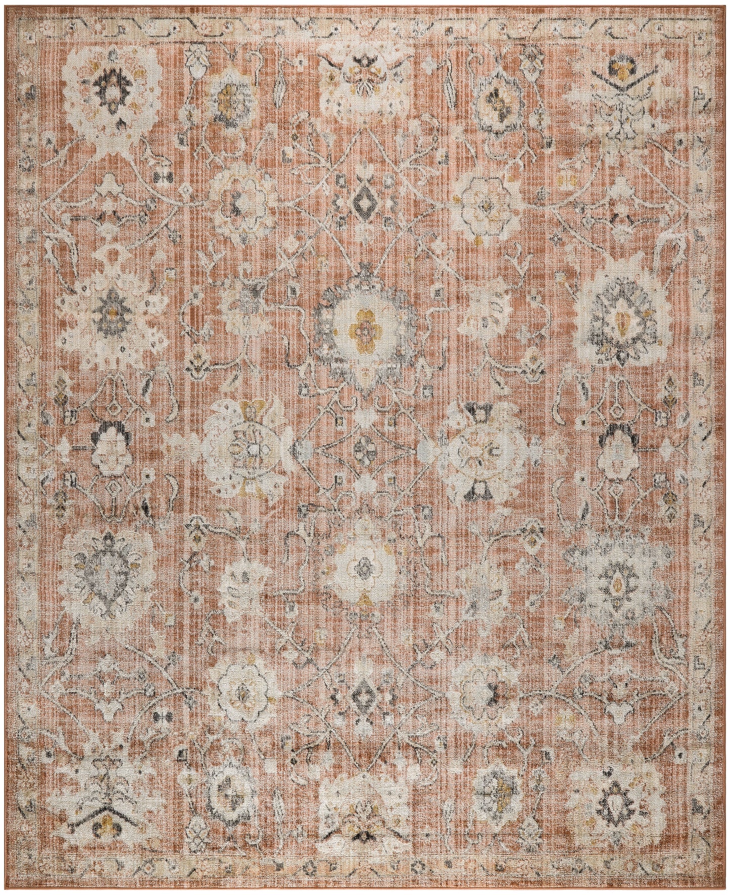 Nourison Home Oushak Home OUS01 Rust Traditional Loom-woven Rug